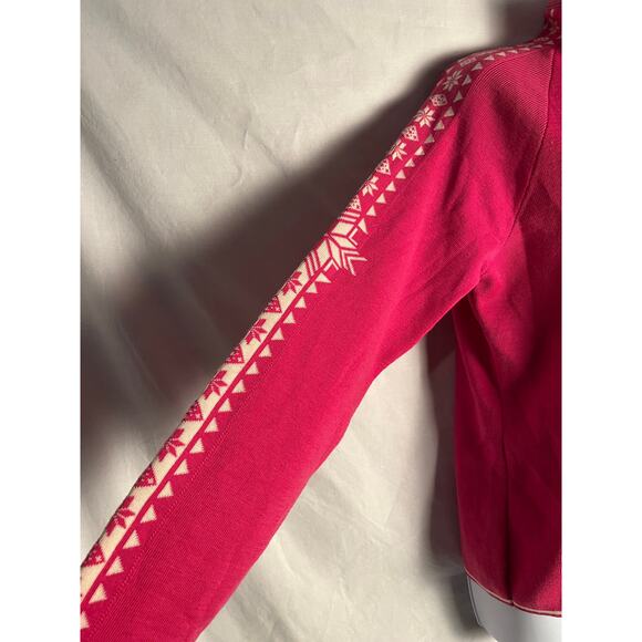 Dale of Norway Half Zip Sweater Womens Large Nordic Pink Lighter Tone - Picture 3 of 7